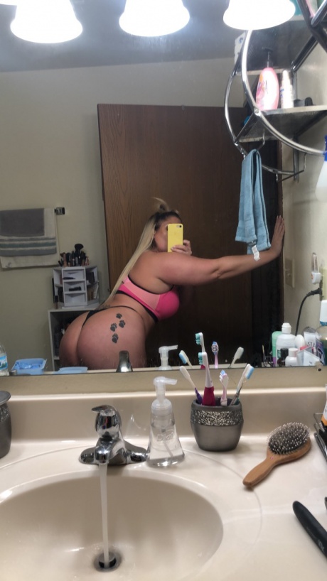 Blonde PAWG with a Fat White Tattooed Booty